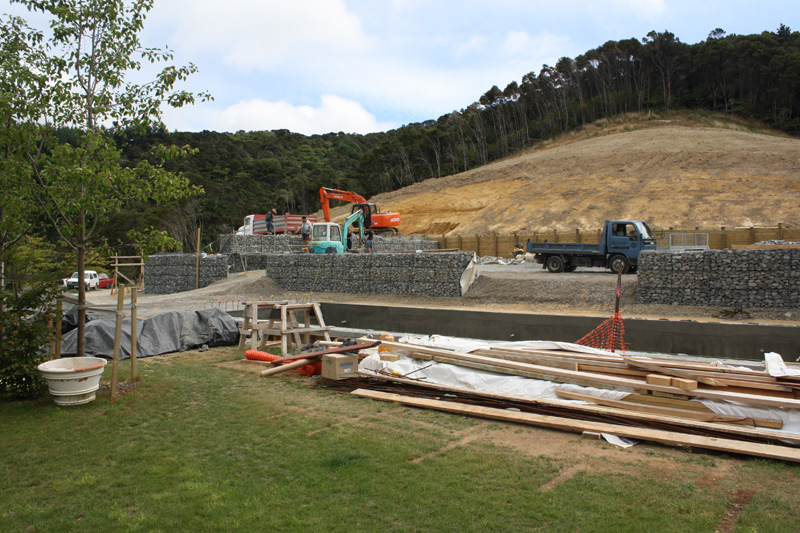 Stone gabion project construction