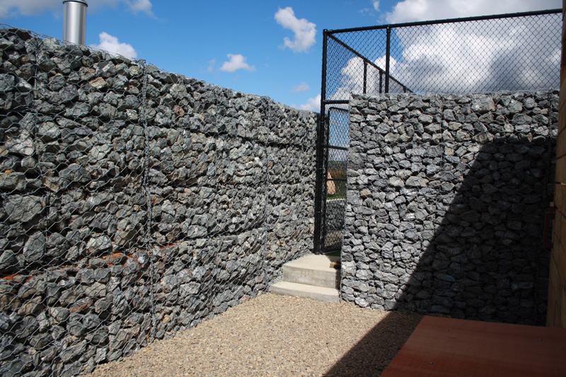 Gabion feature wall